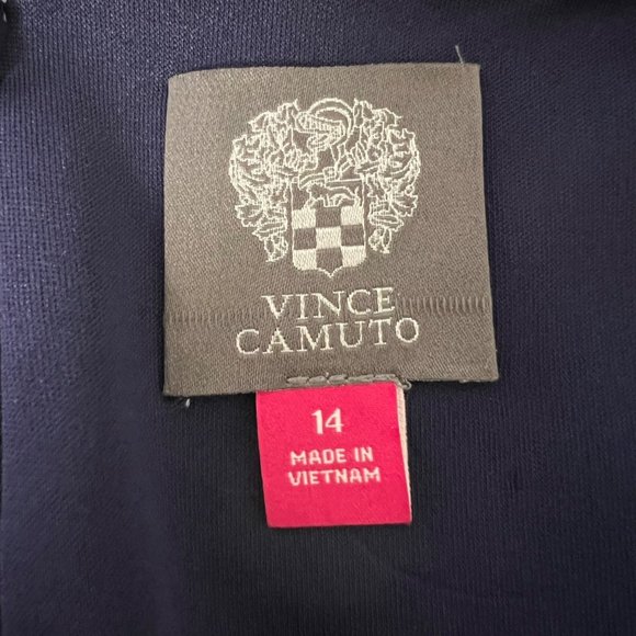 Vince Camuto Navy Blue Side Stripe Shift Dress 14 - Picture 8 of 10